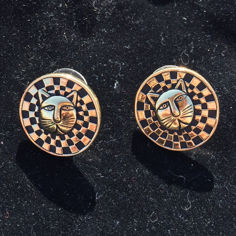 Vintage Laurel Burch Cat Earrings